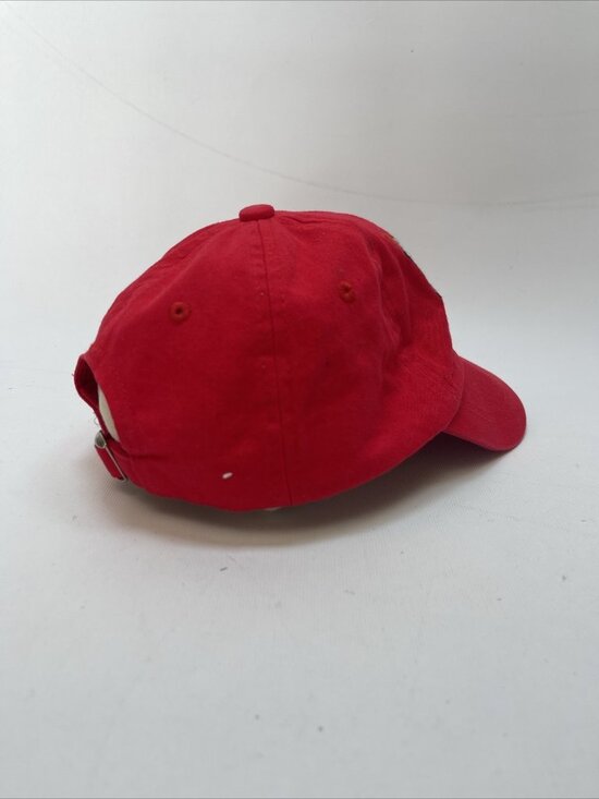 Y2K Roots Canada Beaver Logo Cap Hat Youth Red Adjustable Dad Spell out Logo - Picture 3 of 8
